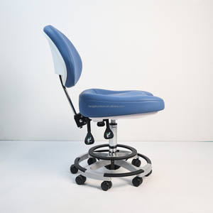 Equipo Moderno para Salón <span class=keywords><strong>de</strong></span> Uñas, Taburete Giratorio para Pedicura Azul y Dorado, Taburete para Técnico, Silla para Clínica Dental - Product Image 4
