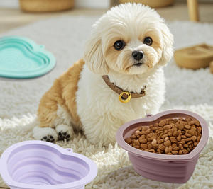 Bol pliable pour animaux de compagnie SITABI en silicone - Bol pliable portable pour chien pour les voyages, la randonnée en plein air, le camping, capacité de 300 ml - Product Image 5