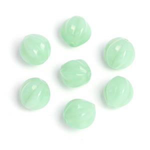 10mm Popular Design Colorful Glass Pumpkin Loose <b>Beads</b> Through Hole Lantern Accessories Jewelry Making - Product Image 3