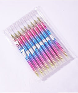 Asa de Color Arcoíris # 8 Pinceles de Uñas Acrílicas con Pelo Kolinsky Puro, Pincel Personalizado para Polvo de Manicura - Product Image 6
