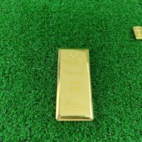 Accesorios personalizables de barra de oro de aleación de Zinc, adornos de múltiples especificaciones para cine, televisión, modelo de decoración artesanal de Metal chapado