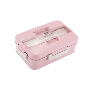 100% Food Grade Stainless Steel Fork and Chopsticks Tableware <b>Microwave</b> Safe Wheat Straw Food Container Cutlery for Lunch Box - Product Image 2