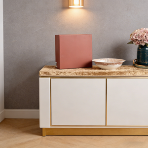 Terracotta Chain Pattern Ceramic Serving Bowl Premium Porcelain Salad Bowl With Gift <b>Box</b> For Home Dining Gifting - Product Image 5