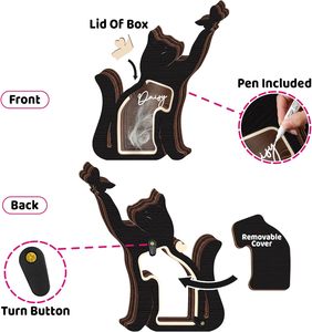 Urna in Legno a Forma <span class=keywords><strong>di</strong></span> <span class=keywords><strong>Gatto</strong></span> Unica per Ceneri, Regalo <span class=keywords><strong>di</strong></span> Condoglianze per la Perdita <span class=keywords><strong>di</strong></span> un Animale Domestico, Decorazione da Tavolo, Scatola Ricordo - Product Image 4