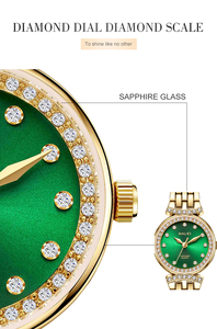 Drop Shipping HALEI Women's New Original Quartz Watch <b>Bracelet</b> Diamond Dial Scale Sapphire Glass Multi Color Face Wholesale - Product Image 5