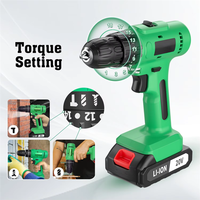 Perceuse à percussion sans fil 20V avec visseuse, support OEM/ODM pour perçage, alimentée par batterie
