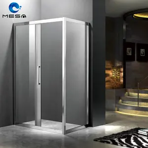 Bathroom stainless steel frame sliding tempered glass door shower cubicle enclosure with low price