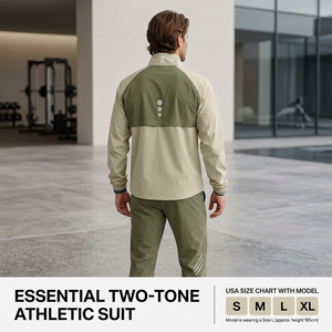 Ensemble de survêtement color block pour femme, veste à col montant et pantalon long - Product Image 3