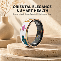 Bague connectée intelligente en acier inoxydable étanche IP68 avec suivi de santé, contrôle via application, fréquence cardiaque, tension artérielle, suivi du sommeil, appels iOS et réveil