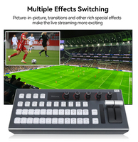 Broadcast Video Streaming Switcher Video Vmix Switcher Live Stream Mixer Video Switcher para Live Broadcast Keyboard