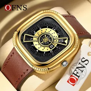 นาฬิกาข้อมือควอตซ์แฟชั่น OFNS 1312 สำหรับผู้ชาย ดีไซน์สี่เหลี่ยมจัตุรัส ฟังก์ชั่นหลากหลาย กันน้ำ - Product Image 2