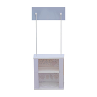 Comptoir promotionnel portable pliable, stand de kiosque, présentoir de salon professionnel, support de bannière publicitaire très demandé