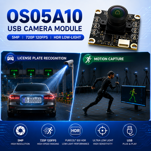 โมดูลกล้อง USB OS05A10 5MP 720P 120FPS ความเร็วสูง พร้อมเซ็นเซอร์ PureCel BSI HDR สำหรับการจดจำป้ายทะเบียนและบันทึกภาพเคลื่อนไหว - Product Image 3