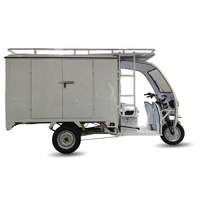 Triciclo Eléctrico de Carga Grande de 3 Ruedas HLD Manufacturer Express con Escalera Lateral y Caja de Carga Grande