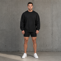 Sweat-shirts à col rond surdimensionnés pour hommes, en coton, décontractés, pour tous les jours, sweat-shirts en molleton épais surdimensionnés pour hommes