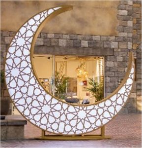 Luce Decorativa per Ramadan, Illuminazione a <span class=keywords><strong>Mezzaluna</strong></span> LED per Esterni, Decorazione Festiva Musulmana Islamica Mubarak - Product Image 6