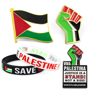Pin de solapa de Bandera de País, insignia de esmalte suave con mapa palestino de <span class=keywords><strong>Gaza</strong></span> personalizado de fábrica, Pin NACIONAL DE RECUERDO DE <span class=keywords><strong>Palestina</strong></span> - Product Image 2