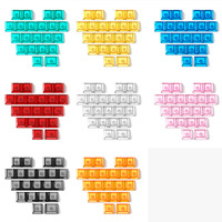 Keycaps DIY personnalisables Z-W, haute transparence, 21 touches cœur rose multicolores, haute valeur, modèle Z-W