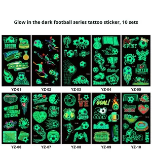 Tatuajes Temporales Brillantes en la Oscuridad para el Evento de Fútbol de Estados Unidos, Canadá y México 2026, Pegatinas Faciales para Fanáticos, Decoración para Fiestas y Eventos Deportivos - Product Image 3