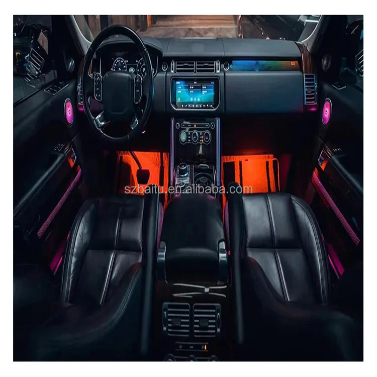 Talla láser para Range Rover Vogue Sport 2018-2022 2013-2017 luz Led ambiental decorar lámpara de puerta Interior de coche
