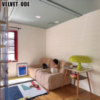 Nouveauté Canapé de luxe en tissu doux de designer - Kashima Grid - Couture en peluche 3 places Chic et élégant pour un salon moderne et lumineux