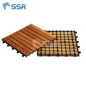 กระเบื้องพื้นไม้สักทองคุณภาพสูง 9 แผ่น แบบประกบกันได้ สำหรับกลางแจ้ง ราคาถูก เหมาะสำหรับสวน - Product Image 2