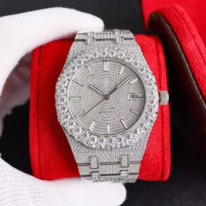 Reloj mecánico impermeable de alta calidad con moissanita VVS de primera calidad y estilo de diseñador. - Product Image 5