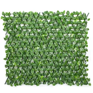 سور حديقة رأسي بسعر الجملة من المصنع لوحة سياج بأوراق شجر خضراء جدار نبات صناعي