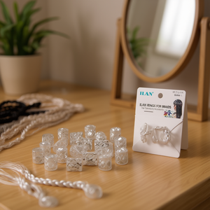 Anelli per trecce 8x9mm 20 pezzi Accessori per extension per capelli - Product Image 2