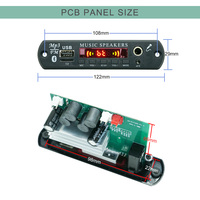 Modul Amplifier Daya Digital 12V 24V 80W+80W, Papan Mikrofon, Pemutar MP3, Wireless BT