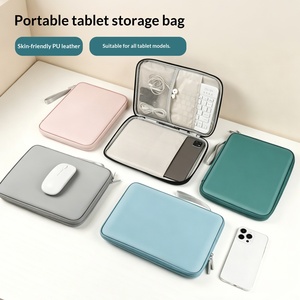 กระเป๋าใส่แท็บเล็ตหนัง PU ใช้ได้กับ iPad สำหรับ; กระเป๋าหิ้วแบบพกพาพร้อมซับในบุนวมสำหรับจัดเก็บและป้องกัน ผลิตในประเทศจีน - Product Image 4