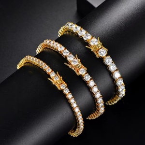IGI Grade Lab Grown Diamond Tennis Bracelet Round Brilliant Full Pave 10KT 14KT 18K <b>Gold</b> for Women - Product Image 2
