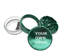 Accessoires pour fumeurs Broyeur aluminium-métal de marque personnalisée Broyeur d'herbes et de chanvre