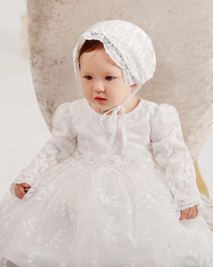 0-24M bordado niñas pequeñas vestidos princesa <span class=keywords><strong>bautizo</strong></span> vestido bebé fiesta vestido <span class=keywords><strong>traje</strong></span> - Product Image 5