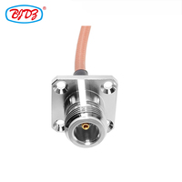 Câble coaxial RF RG400 à double blindage, avec connecteur femelle N à 4 trous pour montage sur panneau et connecteur mâle SMA, en argent