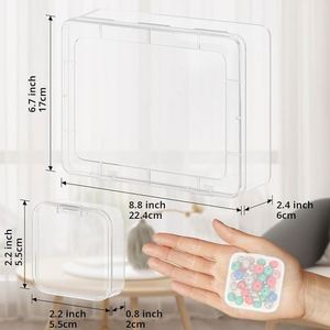 Bead Organizer <b>Box</b> 31Pcs Small Bead Organizers Plastic Mini Clear Bead <b>Storage</b> <b>Box</b> for Bracelet Making DIY Jewelry Craft Nail - Product Image 2