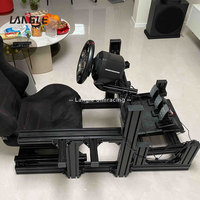 Simulador de Carreras de Alta Gama con Volante y Pedales, Plataforma de Simulación de Carreras con Perfil de Aluminio 4080