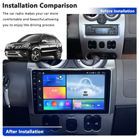 Meihua-Kit de Cadre de Tableau de Bord QLED pour RENAULT LOGAN, Android, pour Lecteur DVD, Radio Fascia DSP, 9 Pouces