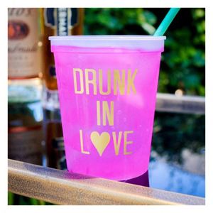 Hot Sales Personalized Color Changing Plastic Stadium Cups Fluted 12oz 16oz 20oz 22oz Custom Shot <b>Small</b> Cup - Product Image 2