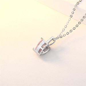 <span class=keywords><strong>Collana</strong></span> con Pendente <span class=keywords><strong>Cuore</strong></span> <span class=keywords><strong>dell</strong></span>'<span class=keywords><strong>Oceano</strong></span> in Argento 925 con Topazio e Diamante Rosa a Forma di <span class=keywords><strong>Cuore</strong></span> - Product Image 4