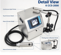 Imprimante à jet d'encre continu K CCS-2000 CIJ, machine de codage industrielle en ligne pour le marquage de lots et de dates