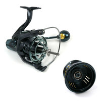 Moulinet Spinning Gauche RL034 Corps Métallique Rapport de Transmission 4.8:1 637.5g Idéal pour la Pêche en Mer, la Pêche en Roche, la Pêche en Surf et la Pêche de Plage