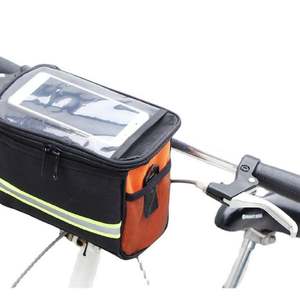 Sac de guidon de vélo imperméable en Oxford avec fermeture éclair, sac de cadre avant de moins de 21L pour les voyages et les activités de plein air - Product Image 5