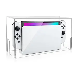 Acrylic Transparent Dustproof Cover Game Accessories For Nintendo Switch And Charging Dock Display Box