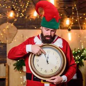 Chapeau d'elfe de Noël lumineux en feutre pour les fêtes de Noël, rouge - Product Image 5