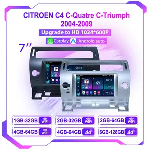 Android 2DIN GPS Navigator đài phát thanh xe cho Citroen C4 c-quart 2004 2014 đa phương tiện Carplay Navigation đơn vị đầu cho DVD Máy nghe nhạc - Product Image 2