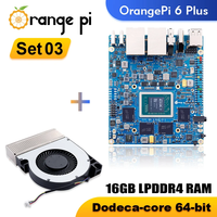 Orange Pi 6 Plus 16 Go Ordinateur monocarte CIX CD8180/CD8160 SoC 2*M.2 KEY-M 45TOPS Carte de développement Ethernet 5G Dissipateur thermique