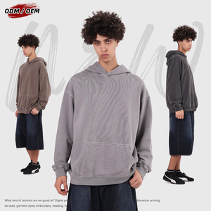 Sudadera con Capucha de Algodón Batik de 480 g/m², Estilo Vintage, Lavado Personalizado, Sudadera Holgada para Hombre, Ropa Urbana para Invierno - Product Image 4