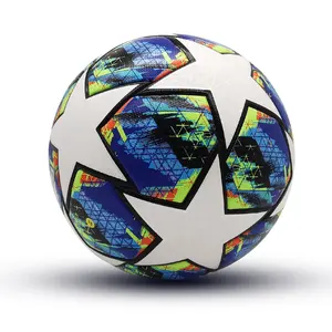 Custom Official Size Football & Soccer Balls Hot Sales PU Thermal Bonded for Players High Quality Soccer Equipment