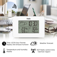 Station météo numérique Montre sans fil Capteur Température Humidité Prévisions Snooze Horloges de table Station météo DCF